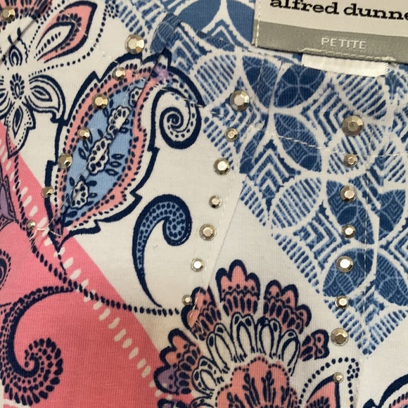 Alfred Dunner print embellished top PL - Picture 9 of 17
